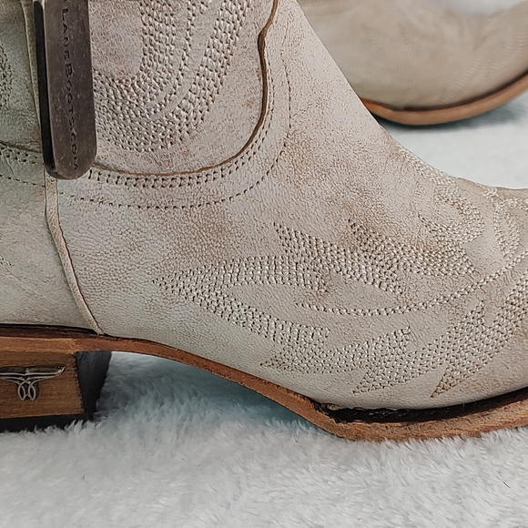 Lane Lexington Ceramic Crackle Bootie Short Leather Ankle Boots - Picture 4 of 6